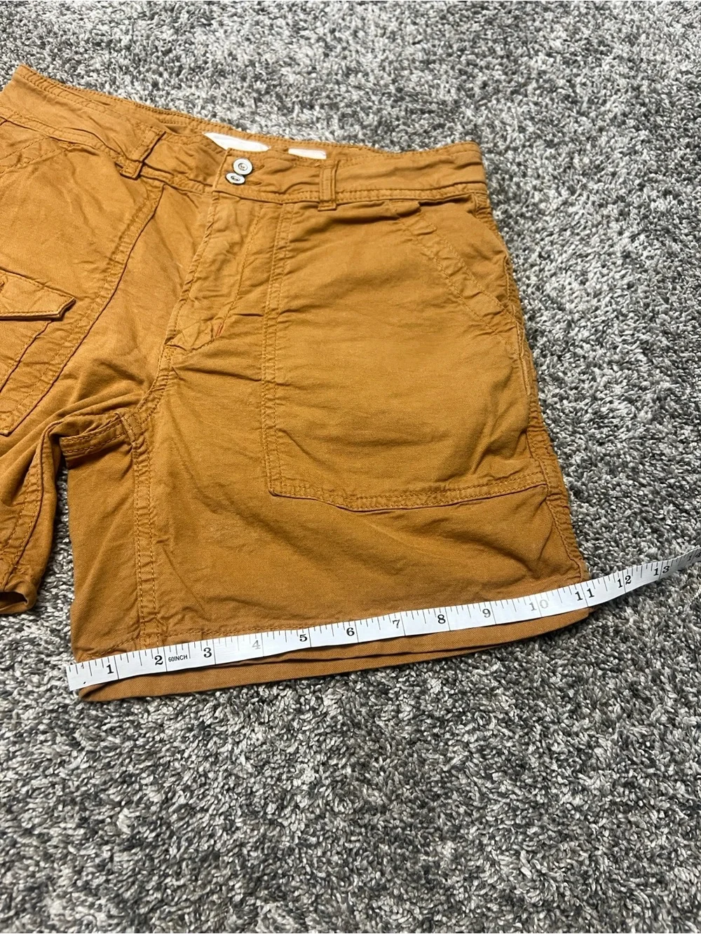 Anthropologie The Wanderer Mustard Brown Shorts Size 27 Cargo Shorts - Picture 7 of 7